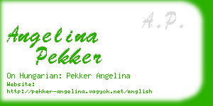 angelina pekker business card